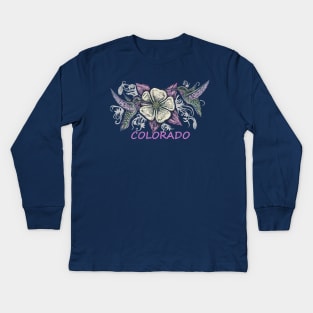 colorado hummingbird Kids Long Sleeve T-Shirt